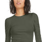 Bar III Women's Knit Top Plus Ruched Puffed Green Size XX-Large
