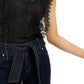 INC International Concepts Women's Lace Top Black Size Large
