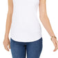 Charter Club Women's Supima Cotton Scoop Neck Tank Top White Size Petite Small