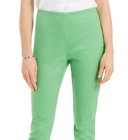 Charter Club Women's Stretch Twill Cropped Pants Green Size 8 Petite