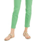 Charter Club Women's Stretch Twill Cropped Pants Green Size 8 Petite