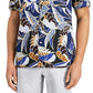 Tasso Elba Men's Leaf Print Shirt Blue Size X-Large