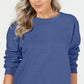 Karen Scott Women's Crew Neck Fleece Sweatshirt Blue Size Medium