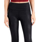 ID Ideology Women's Compression Croc Embossed Side Pocket 7/8 Length Leggings Black Size X-Large