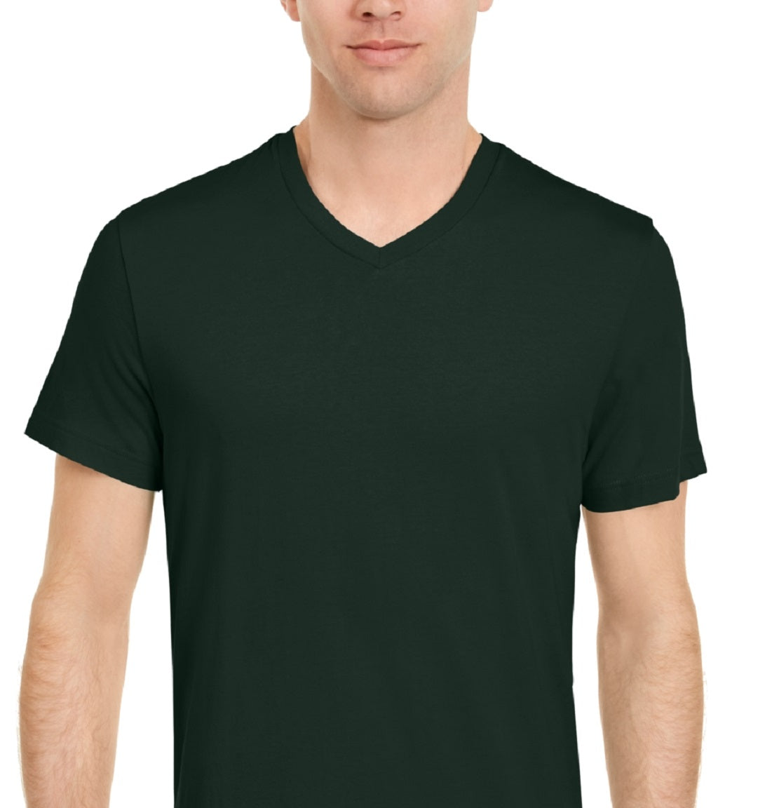 Club Room Men's Solid V Neck T Shirt Green Size XXX-Large