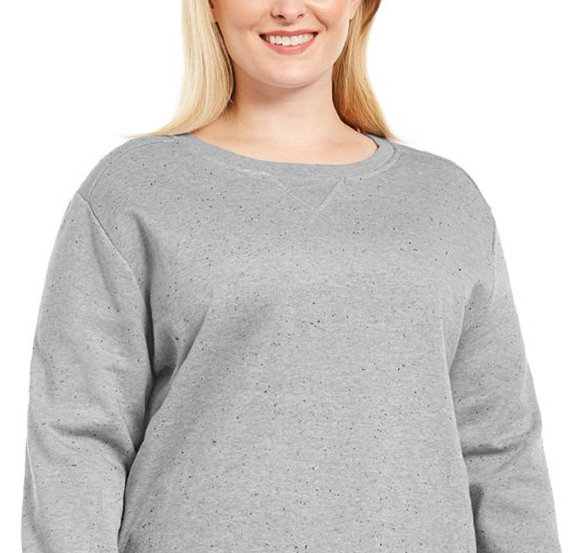 Karen Scott Women's Crewneck Sweatshirt Gray Size 2X