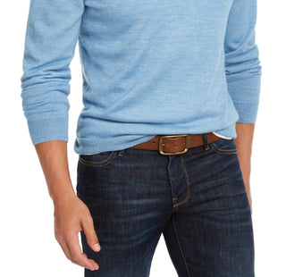 Club Room Men's Solid V Neck Merino Wool Blend Sweater Blue Size XX-Large