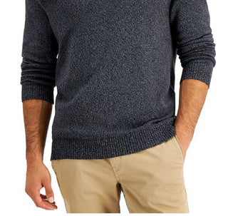 Club Room Men's Mock Neck Classic Fit Cotton Pullover Sweater Gray Size Small