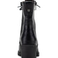 Sun + Stone Women's Sloanie Lace Up Lug Sole Hiker Booties Black Size 9.5 M