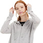 Charter Club Women's Zip Hoodie Gray Size Large
