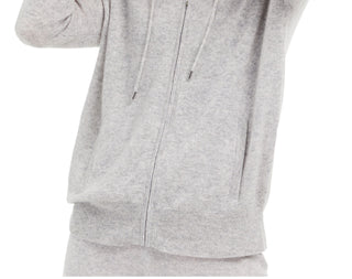 Charter Club Women's Zip Hoodie Gray Size Large