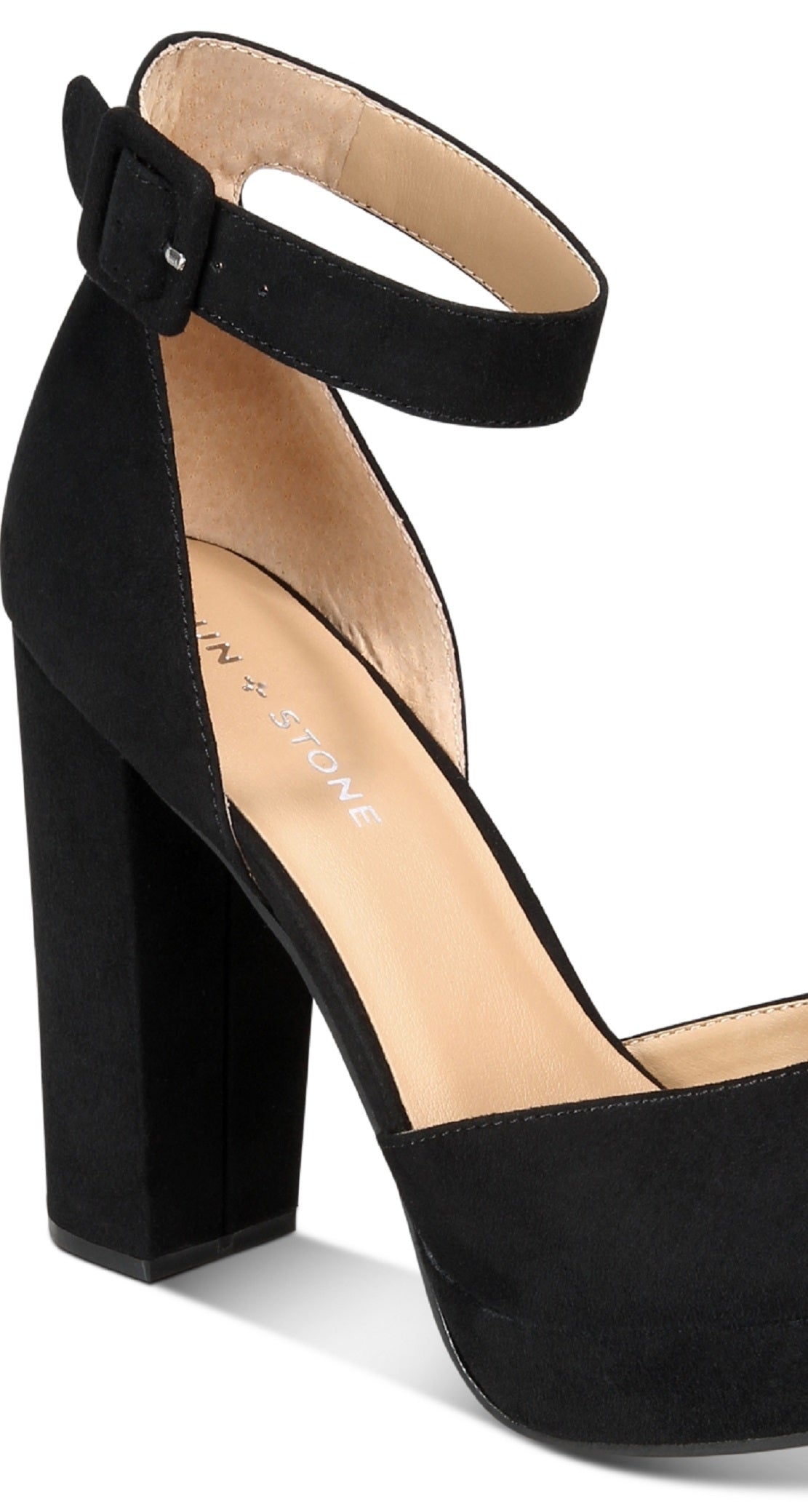 Sun + Stone Women's Estrella Block Heel Pumps Black Size 9.5M
