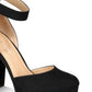 Sun + Stone Women's Estrella Block Heel Pumps Black Size 9.5M