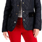 Charter Club Women's Quilted Corduroy Trim Jacket Black Size Large
