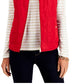 Charter Club Women's Quilted Vest Red Size Petite Large