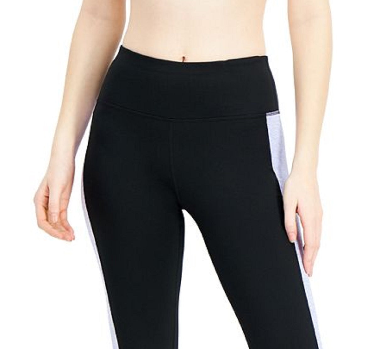 Ideology Women's Colorblocked Cropped Leggings Gray Size Medium