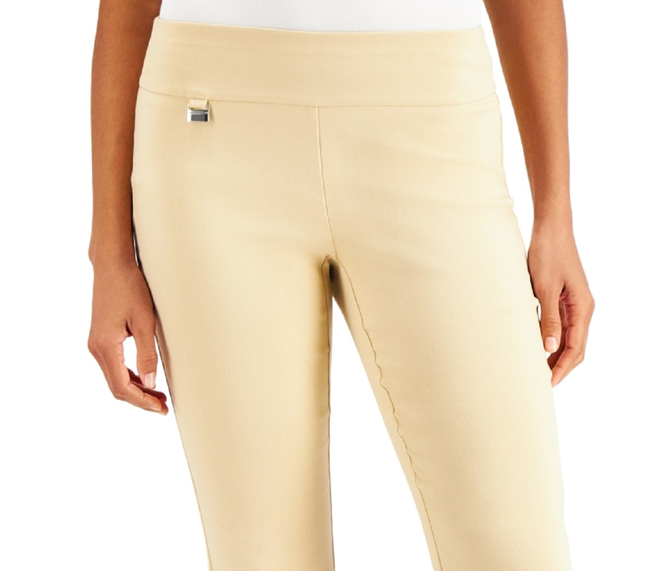 Alfani Women's Essential Pull On Capri With Tummy Control Brown Size 10
