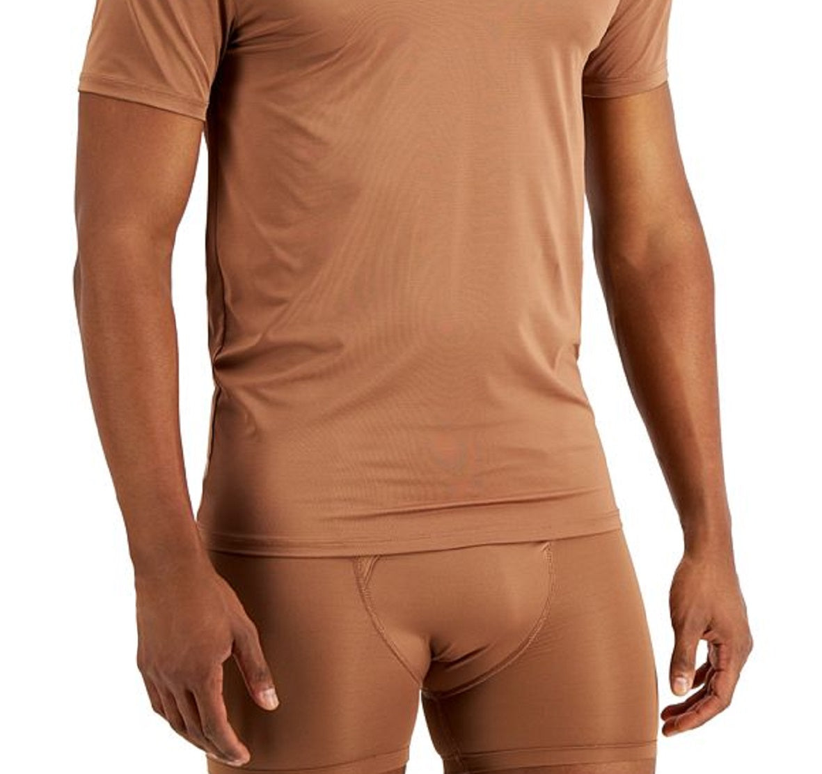 Alfani Men's Mesh V Neck T-Shirt Brown Size X-Large