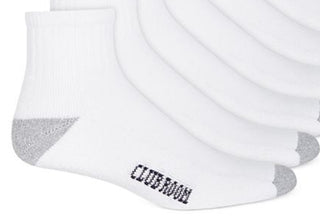 Club Room Men's 12 Pack Solid Ankle Socks White Size Regular