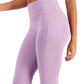 ID Ideology Women's Compression High Waist Side Pocket 7/8 Length Leggings Purple