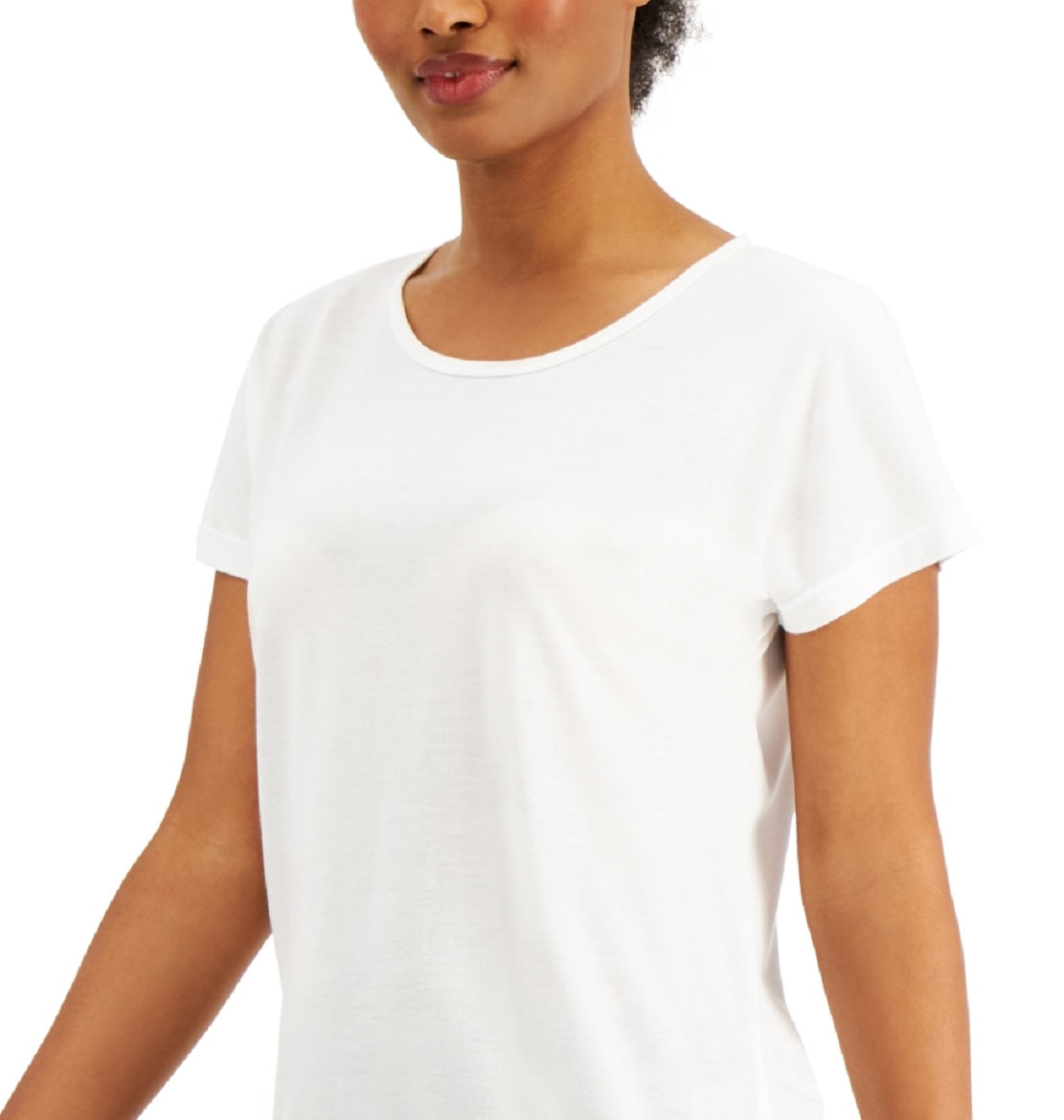 ID Ideology Women's Scoop Neck T-Shirt White Size X-Large