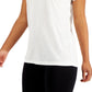 ID Ideology Women's Scoop Neck T-Shirt White Size X-Large