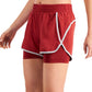 ID Ideology Women's Performance Layered Look Shorts Red Size Small