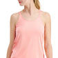 Ideology Women's Solid Strappy Tank Top Pink Size XX-Large