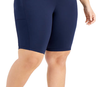 ID Ideology Women's Pull On Bicycle Shorts Blue Size 3X