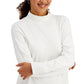 Karen Scott Women's Mock Neck Top White Size Petite Small