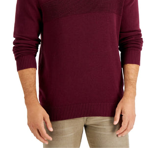Club Room Men’s Textured Cotton Sweater Red Size M