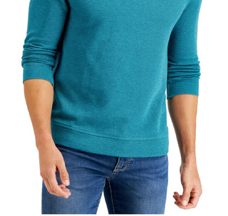 Club Room Mens Birdeye 1/4 Zip Office Pullover Sweater Blue Size Medium