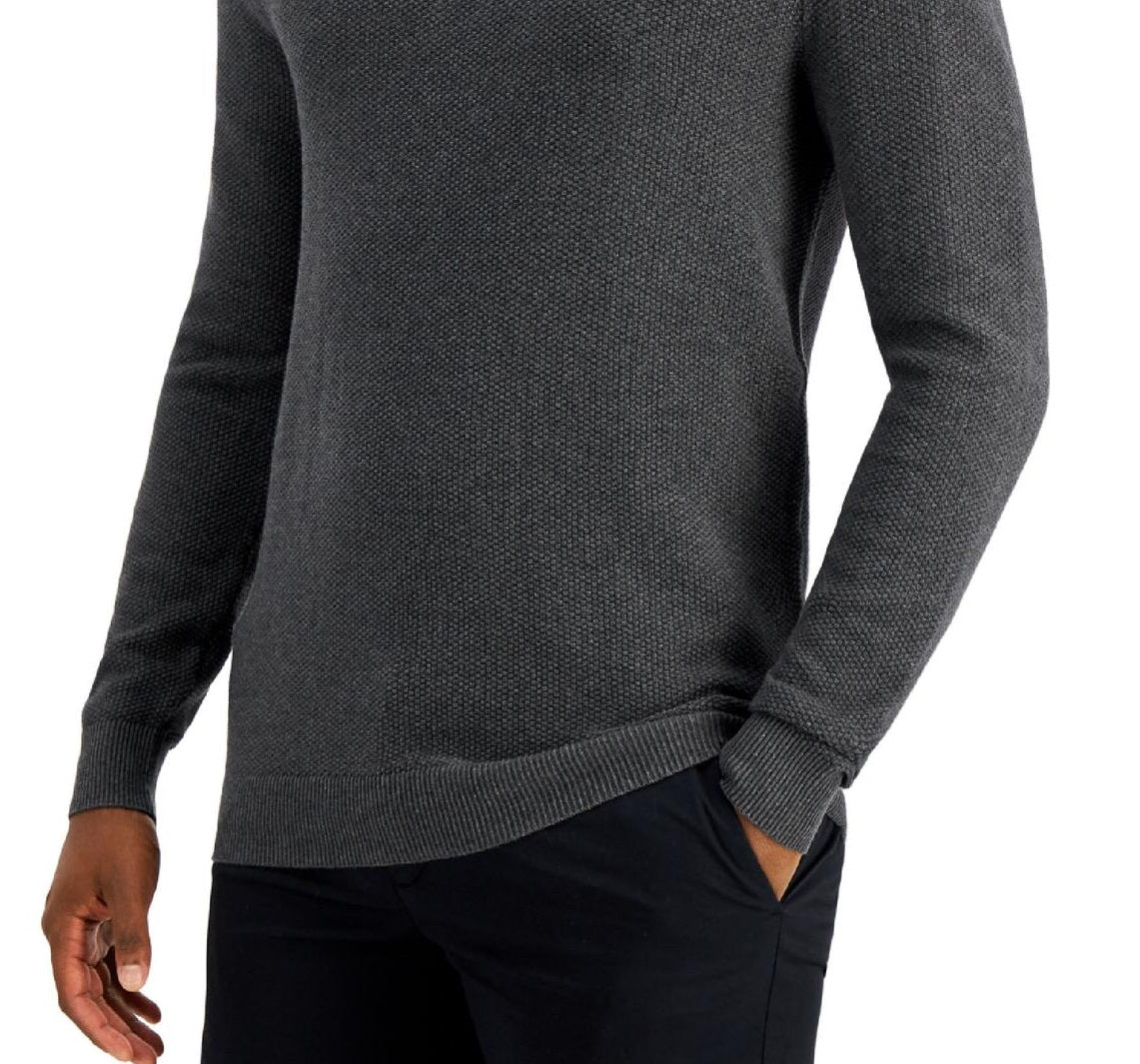 Alfani Men's Quarter Zip Sweater Gray Size Medium