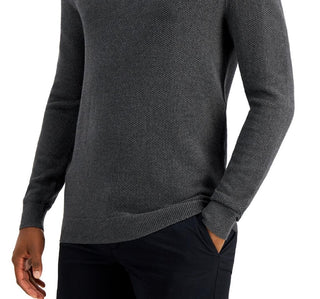 Alfani Men's Quarter Zip Sweater Gray Size Medium