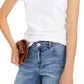 INC International Concepts Women's Slim Fit Crewneck Top White Size Medium