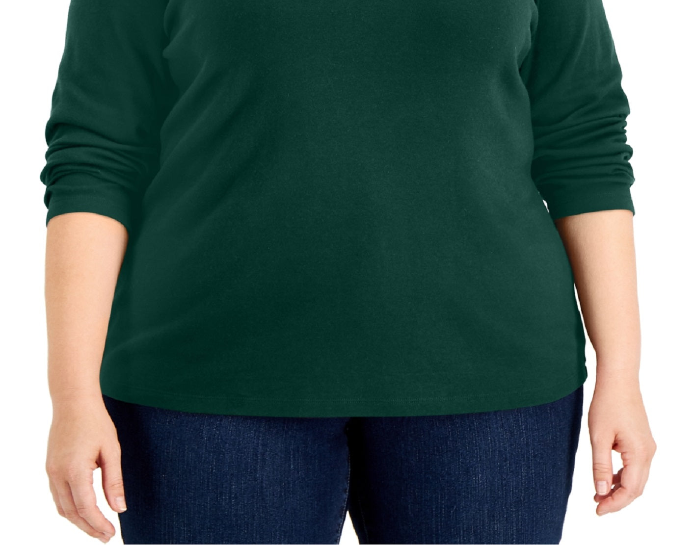 Karen Scott Women's Mock Neck Top Green Size 3X