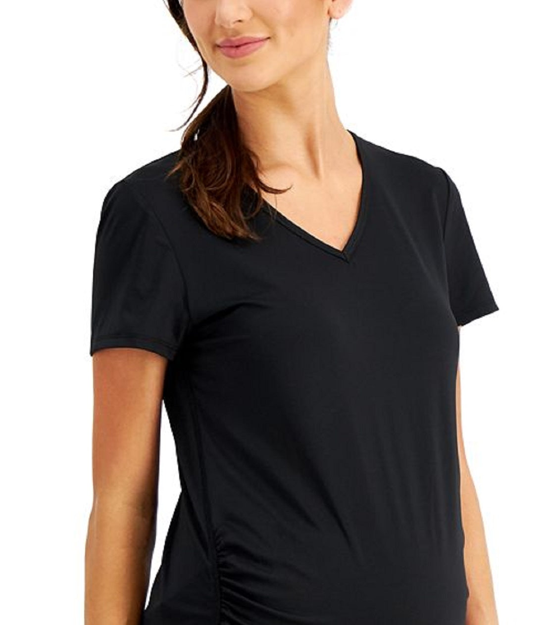 ID Ideology Women's Maternity T-Shirt Black Size Large