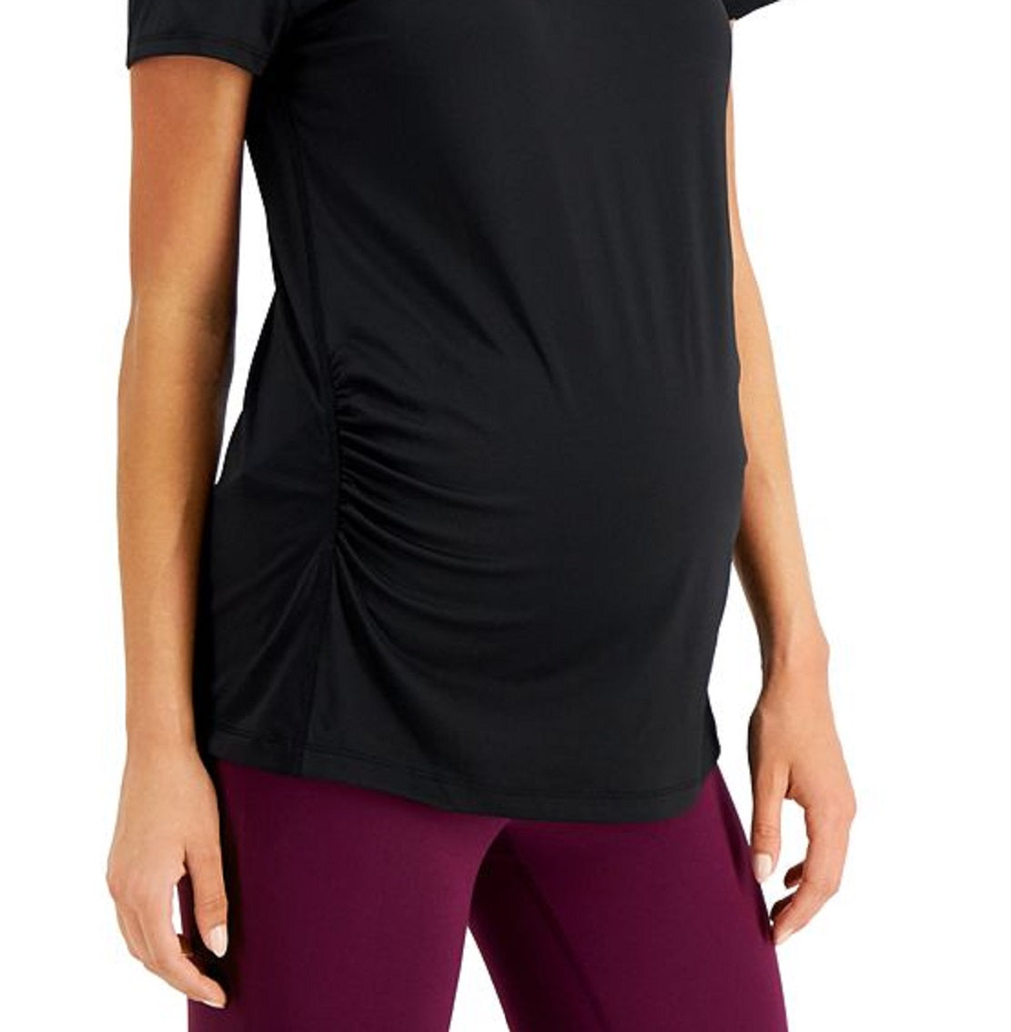 ID Ideology Women's Maternity T-Shirt Black Size Large