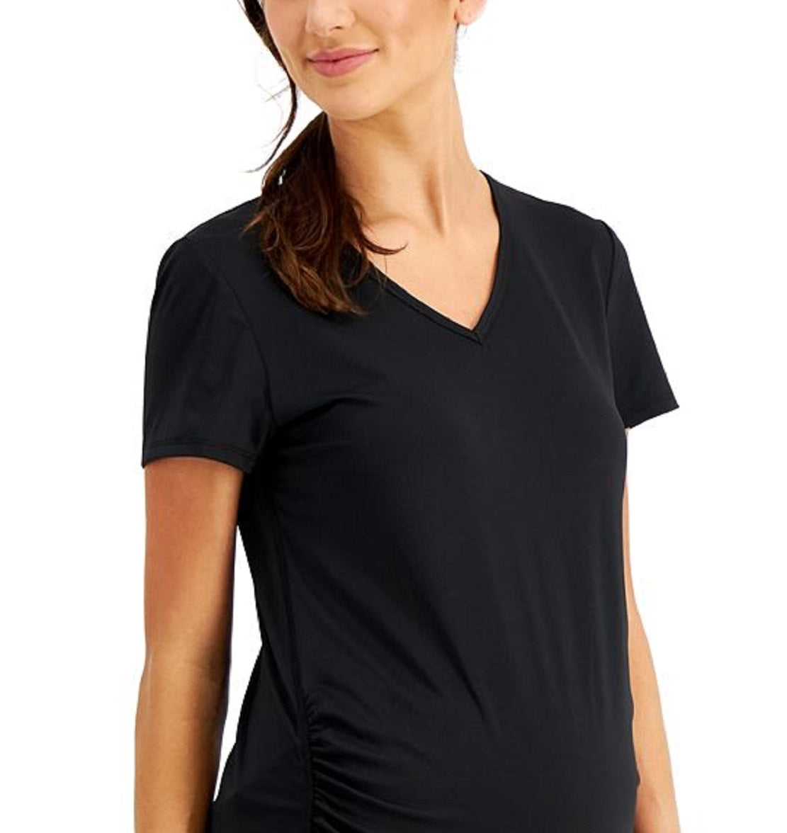 ID Ideology Women's Maternity T-Shirt Black Size X-Large