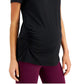 ID Ideology Women's Maternity T-Shirt Black Size X-Large