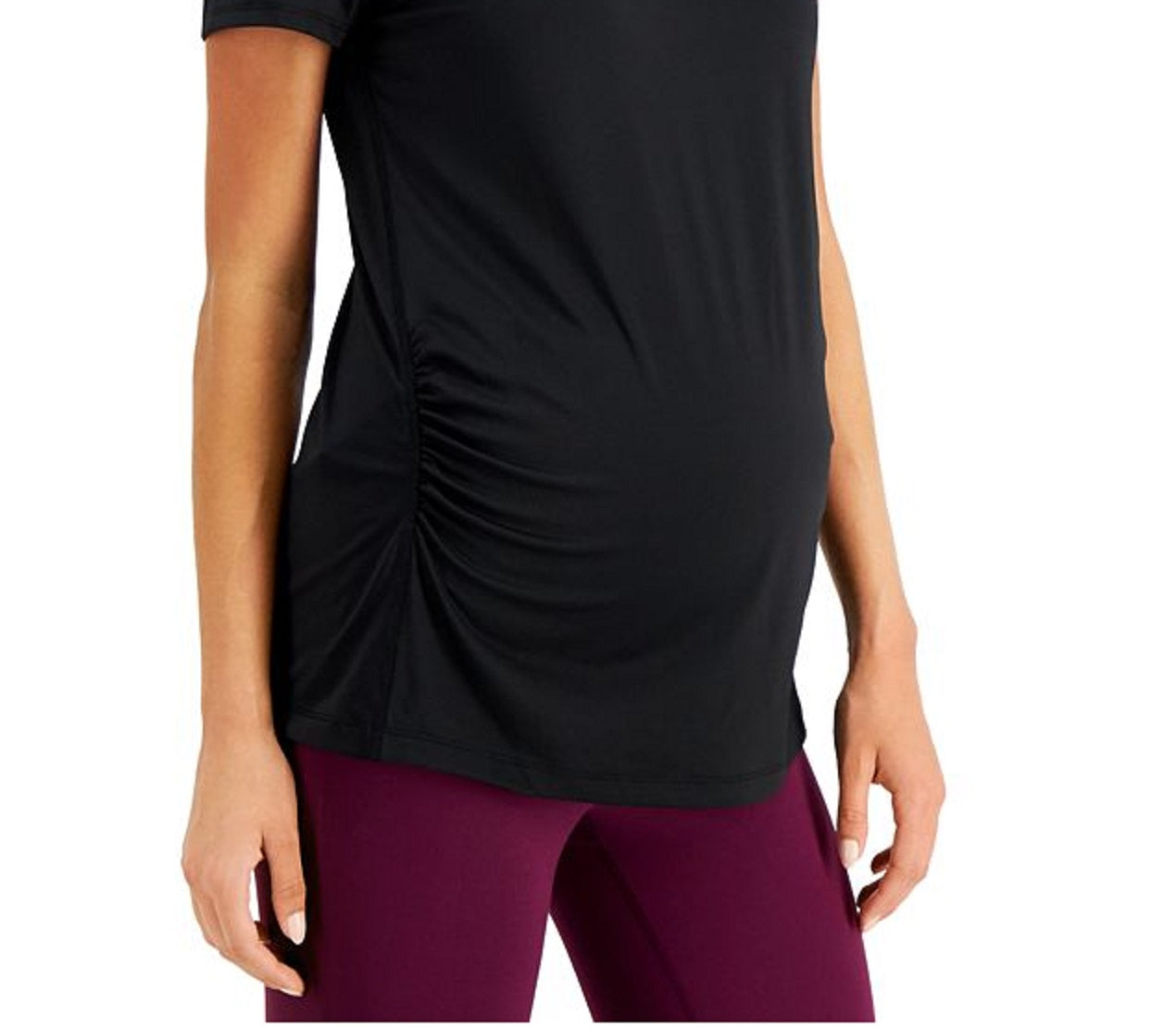 ID Ideology Women's Maternity T-Shirt Black Size X-Large