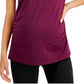 ID Ideology Women's Maternity T-Shirt Purple Size X-Small