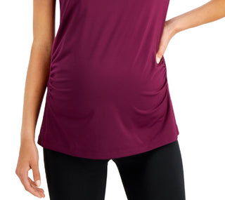 ID Ideology Women's Maternity T-Shirt Purple Size Large