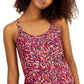 ID Ideology Women's Speckle Print Strappy Tank Top Pink Size Large