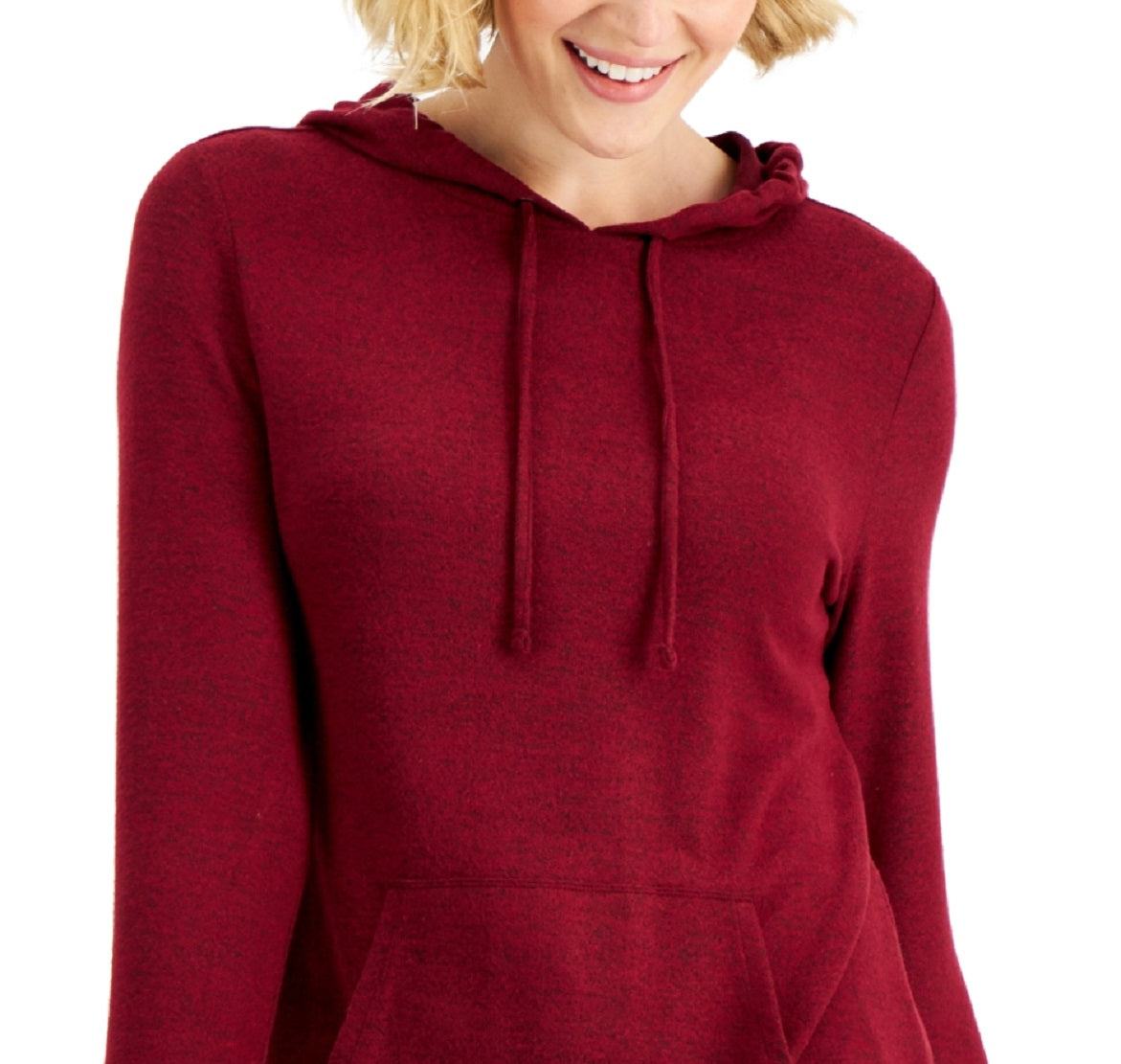 Ideology Women's Mushy Knit Hoodie Red Size X-Small