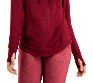 Ideology Women's Mushy Knit Hoodie Red Size Small