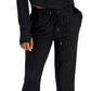 ID Ideology Women's Mushy Knit Joggers Black Size Large