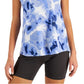 ID Ideology Women's Printed Tie Back Tank Top Blue Size Medium