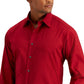 Club Room Men's Regular Fit Solid Dress Shirt Red Size Medium
