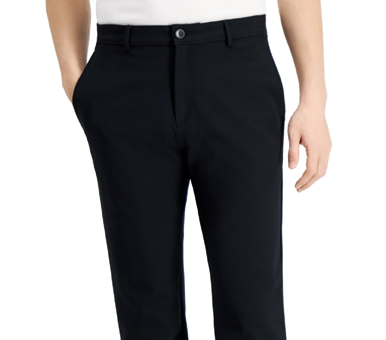 Alfani Men's Regular Fit Solid Tech Pants Black Size 32